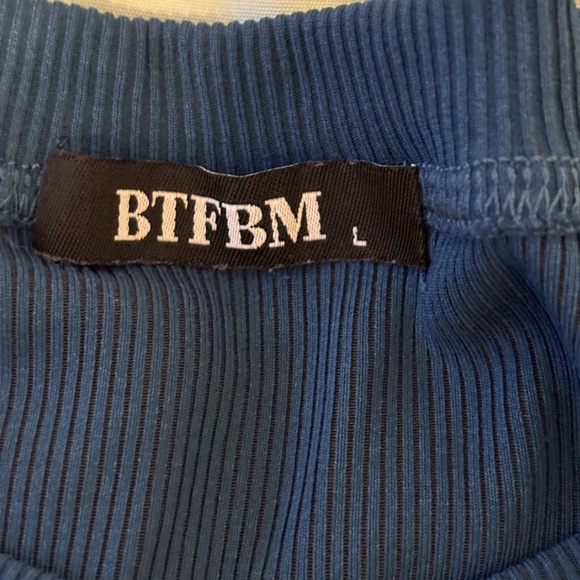 Bitten Women's Navy Sleeveless Muscle Tee - Picture 2 of 8